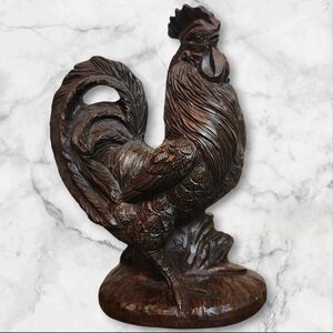 Rooster Resin Statue 7” Figurine Farmhouse Rustic French Country Home Decor